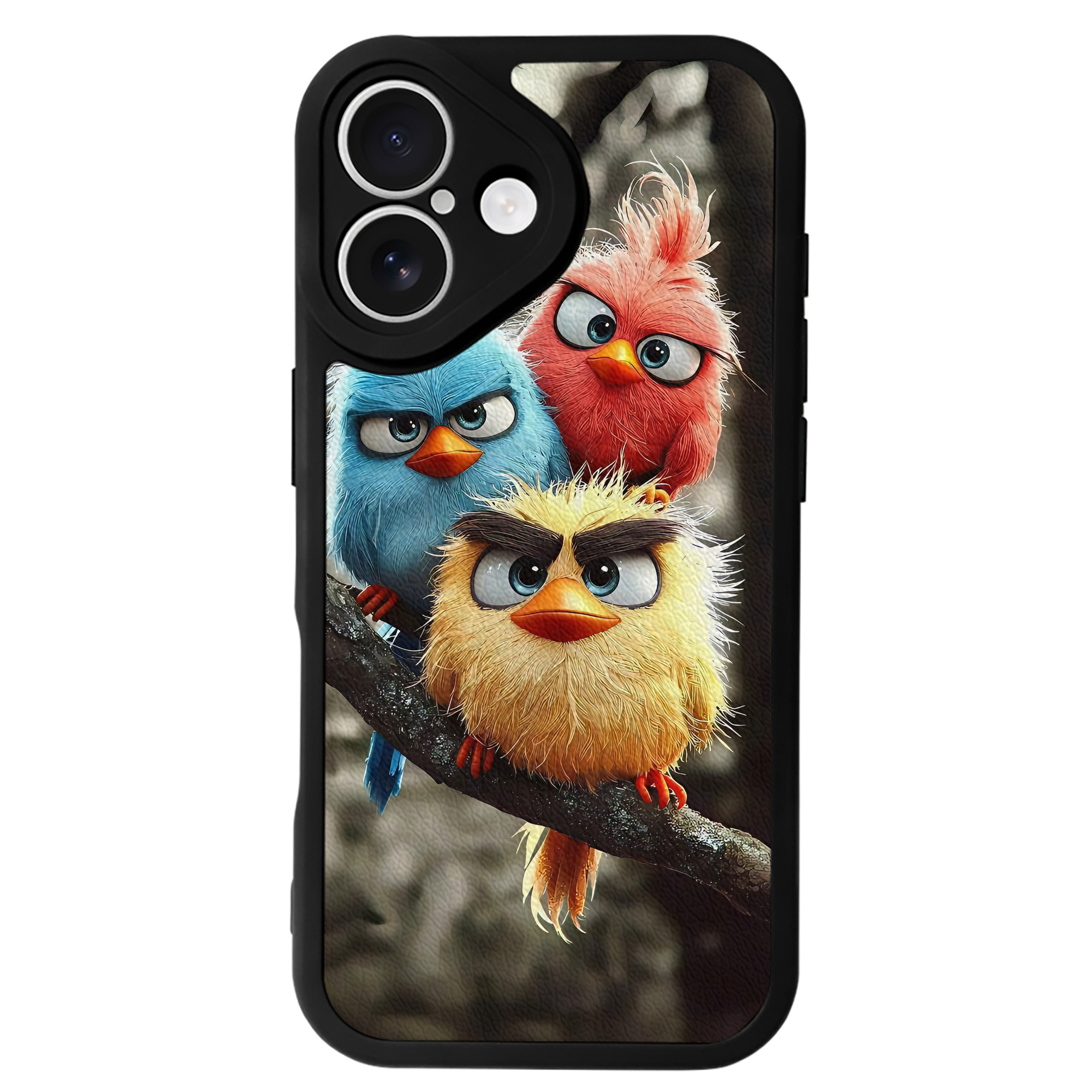 （画像用） Angry Birds アングリーバード 【iPhone 16シリーズ対応】シリコンスマホケース（レザー調） 材質：シリコン